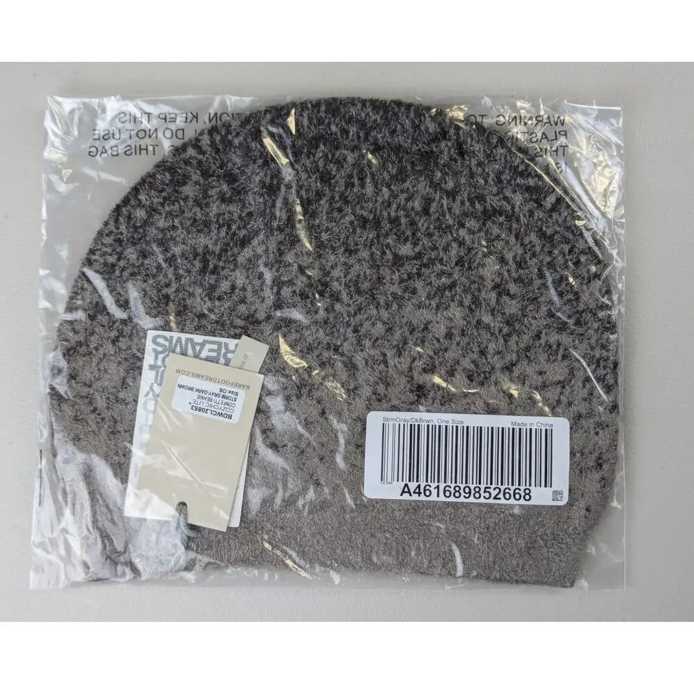 Barefoot Dreams CozyChic Lite Confetti Beanie Grey Brown Neutral Soft Fuzzy New